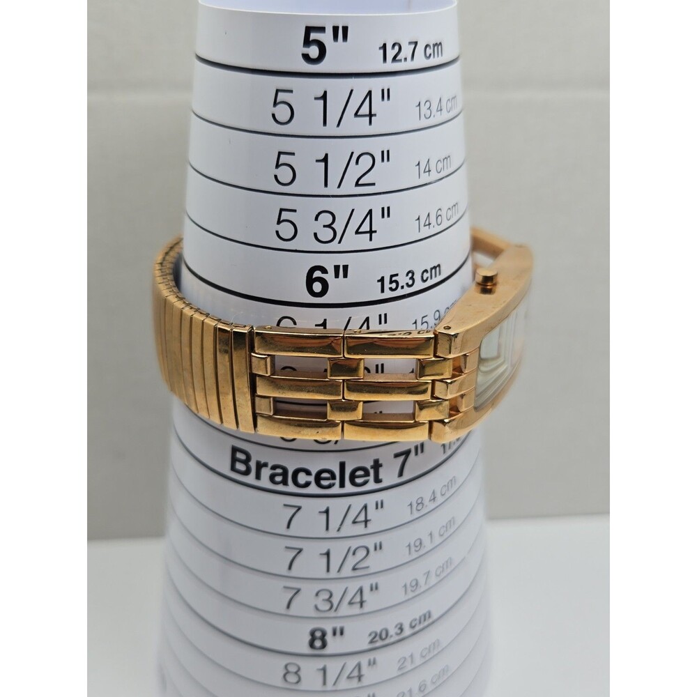 Womens Peugeot PQ8540 Rose Gold Tone Rectangle Bracelet Quartz Watch New Battery - Picture 7 of 12
